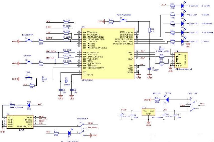 Клон программатора AVRISP MKII для микроконтроллеров AVR - Электроника-РА